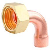 Lot de 2 raccords cuivre coudé à souder sur tube cuivre Ø18 - Sortie écrou tournant Femelle 20/27 (3/4") - Somatherm - Brico Dépôt