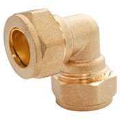 Coude égal bicône à bague laiton pour tube cuivre Ø14 - Somatherm - Brico Dépôt