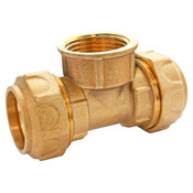 Té laiton pour PE Ø25 - Femelle au centre 20/27 (3/4") - Somatherm - Brico Dépôt