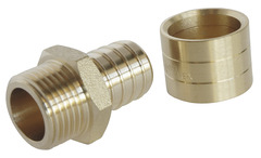 Lot de 2 raccords droit à glissement pour tube PER Ø16 - droit mâle 12/17 (3/8") - Somatherm - Brico Dépôt