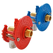 Fixation pour robinetterie Lavabo pour tube Multicouche Ø16 raccord à sertir sortie mâle 12/17 (3/8") - Somatherm - Brico Dépôt