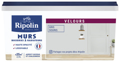 Peinture intérieur Velours 2,5 L Gris souris - Ripolin - Brico Dépôt