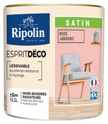 Peinture mur intérieur Satin 0,5 L Rose jabadao - Ripolin - Brico Dépôt