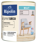 Peinture mur intérieur Mat 0,5 L Rose zouk - Ripolin - Brico Dépôt