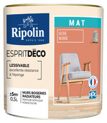 Peinture mur intérieur Mat 0,5 L Marron nubie - Ripolin - Brico Dépôt