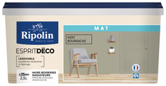 Peinture mur intérieur Mat 2,5 L Vert bourrache - Ripolin - Brico Dépôt