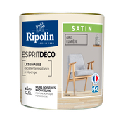 Peinture mur intérieur Satin 0,5 L Gris lumière - Ripolin - Brico Dépôt