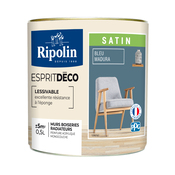 Peinture mur intérieur Satin 0,5 L Bleu madura - Ripolin - Brico Dépôt