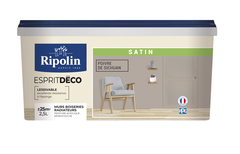Peinture mur intérieur Satin 2,5 L poivre de Sichuan - Ripolin - Brico Dépôt