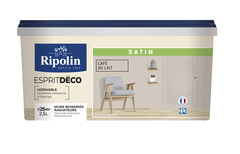 Peinture mur intérieur Satin 2,5 L cafe au lait - Ripolin - Brico Dépôt