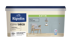 Peinture mur intérieur Satin 2,5 L Bleu cupcake - Ripolin - Brico Dépôt