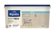 Peinture mur intérieur Mat 2,5 L Beige - Ripolin - Brico Dépôt