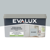Peinture mur intérieur Satin 2,5 L Gris argent - Evalux - Brico Dépôt