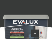 Peinture mur intérieur 2 en 1 Satin 2,5 L Noir - Evalux - Brico Dépôt