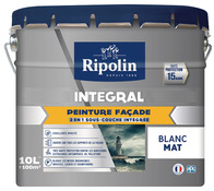 Peinture façade extérieure mat 10 L blanc - Ripolin - Brico Dépôt