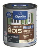 Peinture bois intérieur et extérieur satin 0,5 L  gris anthracite - Ripolin - Brico Dépôt