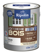 Peinture bois intérieur et extérieur satin 2,5 L  blanc - Ripolin - Brico Dépôt