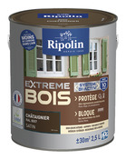 Peinture bois intérieur et extérieur satin 2,5 L châtaignier - Ripolin - Brico Dépôt