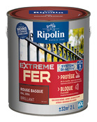 Peinture métal extérieur brillant 2 L rouge basque - Ripolin - Brico Dépôt