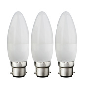 Lot de 3 ampoules LED B22 - 470 Lm et 2700K - Brico Dépôt