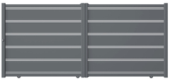 Portail coulissant aluminium "leccio" gris - l. 3,75 m - Brico Dépôt