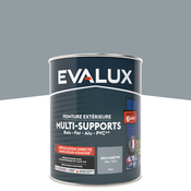 Peinture extérieure Satin multi supports 0,75 L gris fenêtre - Evalux - Brico Dépôt