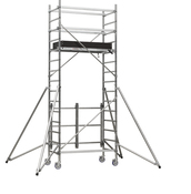 Echafaudage aluminium pliant hauteur travail 5 mètres - Europa - Brico Dépôt