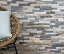 Parement pierre naturelle "Caracas" - 10 x 40 cm - Brico Dépôt