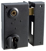 Serrure noire en applique verticale pour porte d'entrée droite - 73x125 mm - Thirard - Brico Dépôt