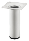 Pied rond en acier blanc H. 100 mm Ø 30 mm - Handix - Brico Dépôt