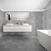 Carrelage de sol intérieur "Konkrete" gris - l. 30 x L. 61 cm - Cooke and Lewis - Brico Dépôt