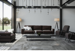 Carrelage de sol intérieur "Harias" gris anthracite - l. 45 x L. 45 cm - Cooke and Lewis - Brico Dépôt