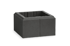 Pilier lisse décoratif en béton anthracite - 30X30 cm H. 17,1 cm - Brico Dépôt