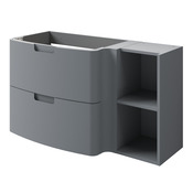 Meuble sous vasque gris "Himalia" L. 105 x H. 60 x P. 45 cm - GoodHome - Brico Dépôt