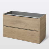 Meuble sous vasque à suspendre chêne Idalie L. 100 cm - Cooke and Lewis - Brico Dépôt