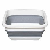 Bassine rétractable 8 L blanche et grise L. 32 x l. 5 x H. 32 cm. - Brico Dépôt