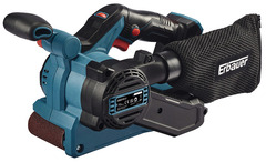 Ponceuse à bande sans batterie 18 V + 1 bande, adaptateur et sac à poussière - Erbauer - Brico Dépôt