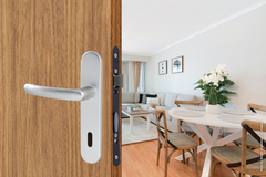 Ensemble de porte entraxe 165 mm avec serrure pour clé "budget 165 ts" - Assa Abloy - Brico Dépôt