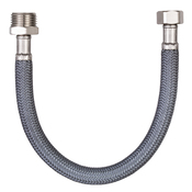 Flexible d'alimentation en eau 30 cm - Mâle/Femelle Filetage entrée 15x21 - Filetage sortie 12x17 - Brico Dépôt