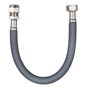 Flexible d'alimentation en eau 30 cm - Filetage entrée Femelle 12x17 / Sortie Bicône diamètre 12 - Brico Dépôt