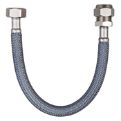 Flexible d'alimentation en eau 30 cm - Filetage entrée Femelle 15x21 / Sortie Bicône diamètre 14 - Brico Dépôt