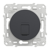 Prise Ethernet RJ45 "Odace" anthracite - Compatible grade 2TV - Cat6 blindé - Brico Dépôt