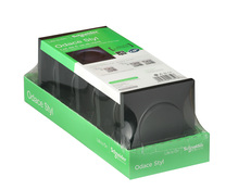 Lot de 5 interrupteurs va-et-vient complet "Odace" anthracite - Brico Dépôt