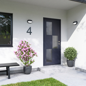 Porte entrée métal gris "Jory" H. 215 x l. 90 gauche - Brico Dépôt