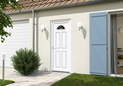 Porte entrée PVC blanc "Dilys" H. 215 x l. 90 droite - Brico Dépôt