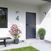 Porte d'entrée aluminium gris "Nio" H. 215 x l. 90 droite - Brico Dépôt