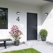 Porte d'entrée aluminium gris "Nio" H. 215 x l. 90 gauche - Brico Dépôt