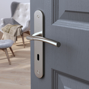 Poignée de porte "Helmic" avec trou pour clé - Entraxe 195 mm - Cooke and Lewis - Brico Dépôt