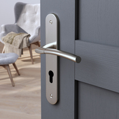 Poignée de porte "Helmic" avec trou pour cylindre - Entraxe 195 mm - Cooke and Lewis - Brico Dépôt