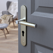 Poignée de porte "Bernice" avec trou pour cylindre - Entraxe 195 mm - Cooke and Lewis - Brico Dépôt